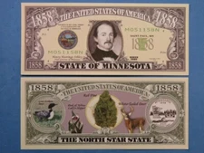 MINNESOTA: The North Star State, Founded 1858 ~  $1,000,000 One Million Dollars