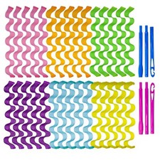 30pcs Wave Curlers Rollers Kit with Styling Hooks Heatless Spiral Curls for M...