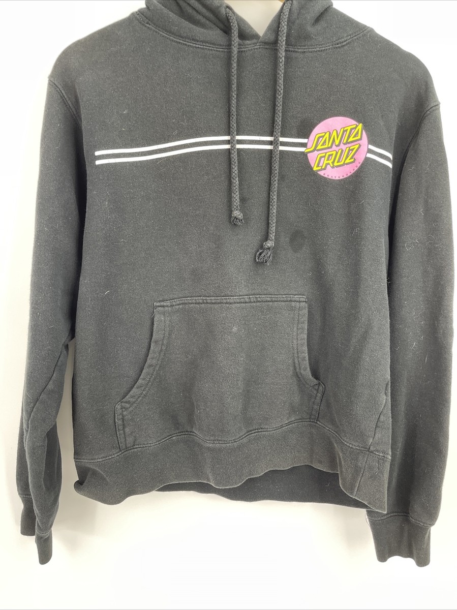NHS Santa Cruz Skateboards Hoodie Men's Medium Black NHS Santa Cruz Skateboards Hoodie Men's Medium Black