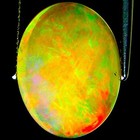 2.75 Ct Natural Ethiopian Cabochon Opal Gemstone Multi Color Oval Cut — photo 3