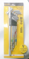 WISE SBL-1000 SUPER BALL WRENCH Hexagon Hex Key 9 set with Power Up Handle 