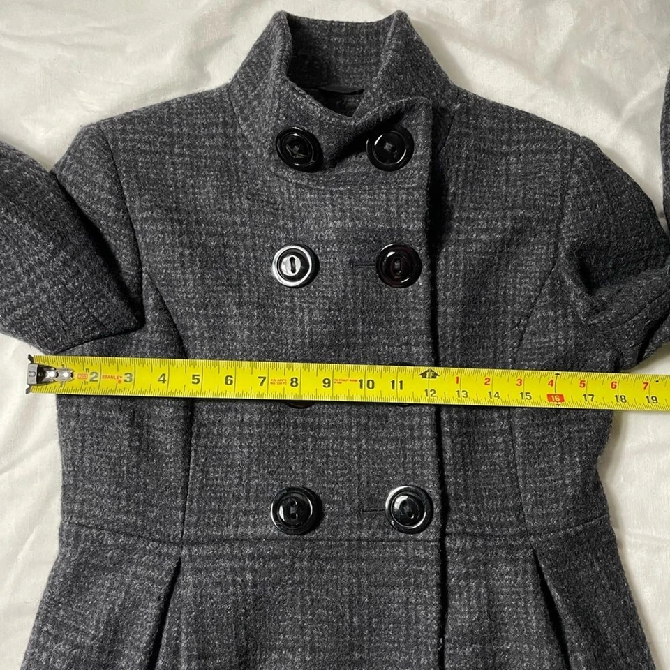 Nuevo con etiquetas Abrigo Cinzia Rocca Lana Cachemira Gris Mujer Talla 6 Invierno Diseñador Foto 3 de 4