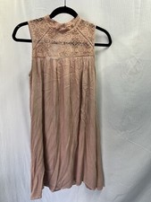 Women’s She & Skye Blush Pink high Lace neck & keyhole back dress. Sz.M