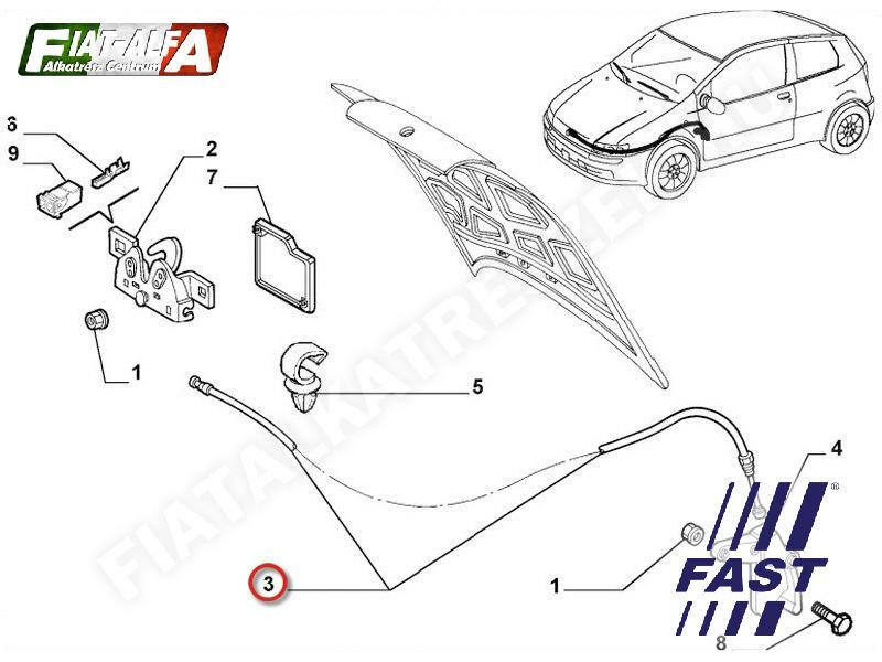 RELEASE CABLE 46524761 Fiat Punto New Original LHD eBay