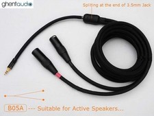 B05A 2m 6.5ft ---3.5mm Stereo to Dual 2 unbalanced XLR m OFC Splitting audio