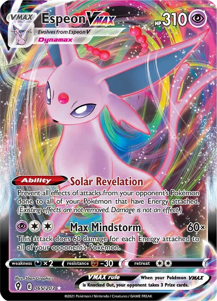 Espeon VMAX 065/203 Swsh07: Evolving Skies Holo for sale Espeon VMAX 065/203 Swsh07: Evolving Skies Holo for sale
