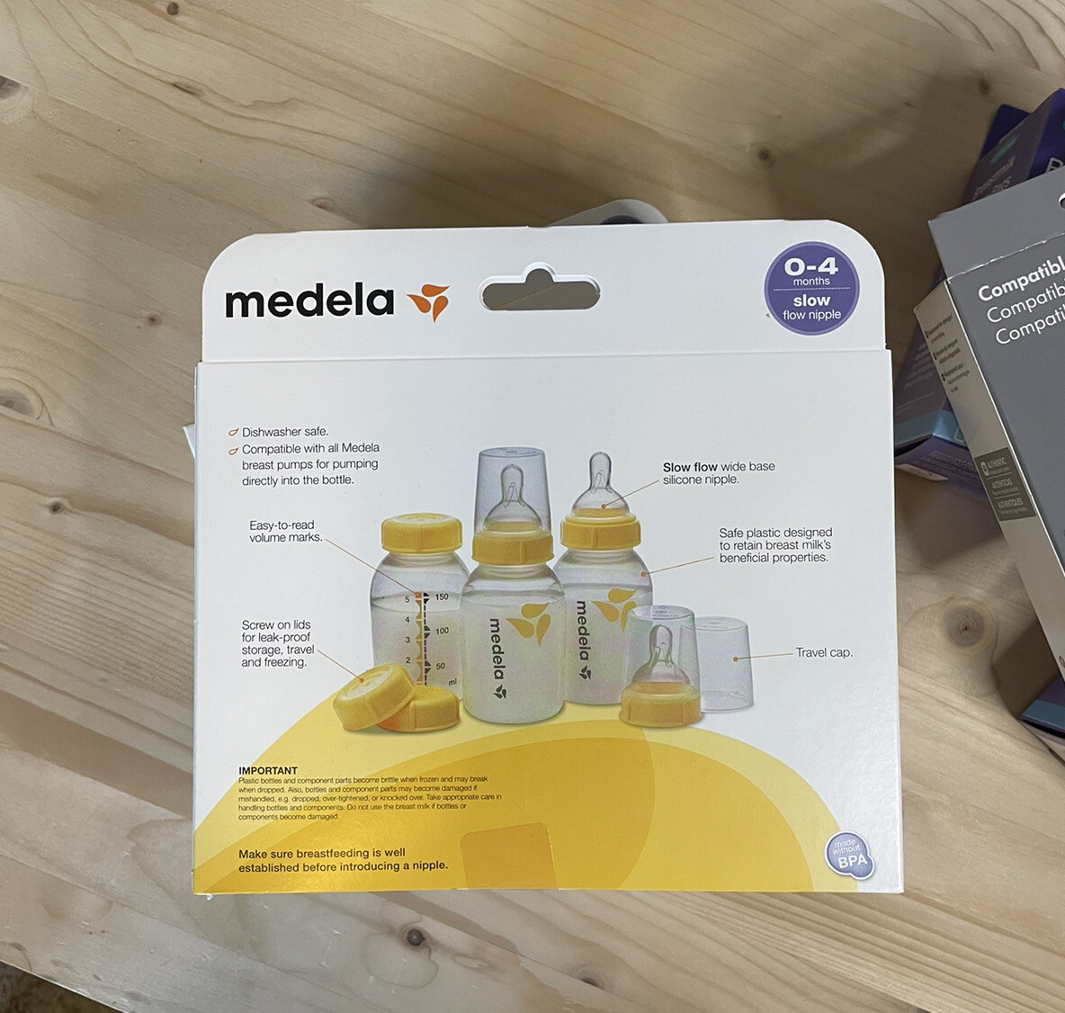 Medela Breastmilk Bottle Set, Pump Tubing and Lansinoh Storage Bags Brand New OS