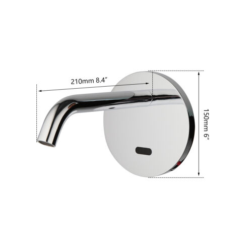 Wall Mount Touchless Bathroom Sink Automatic Sensor Faucet Cold Water Only Taps - Picture 2 of 9