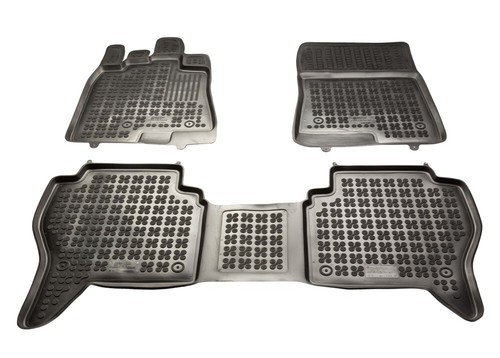 Tapis De Sol Caoutchouc Pour Mitsubishi L200 2007 - Noir, Résistant, Facile à Nettoyer, Neuf Sous Emballage