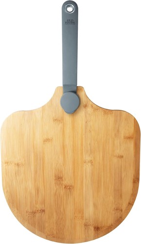Durable 15-Inch Glazed Cordierite Pizza Stone with Bamboo Peel & Large Cutter - Picture 6 of 9