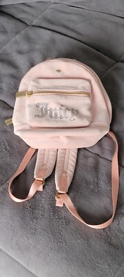 Vintage Y2K Rare Juicy Couture Pink Velour Backpack W/FREE  display picture 1