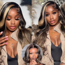 UNice Bye Bye Knots Glueless Wear Go Wig Body Wave Highlight Pre Cut Lace Wig US