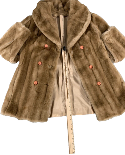 Vintage 50s Aleutian Fur Coat Dubrowsky & Joseph, Luxurious Brown #3811 - Picture 5 of 8