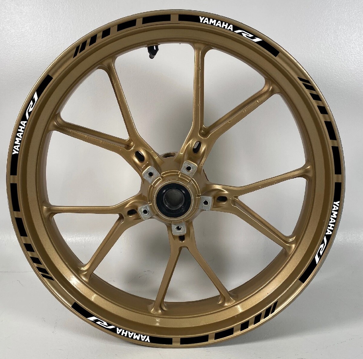 LIME GREEN GP STYLE CUSTOM RIM STRIPES WHEEL DECALS TAPE STICKERS YAMAHA YZF R1