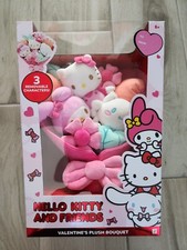 NEW Hello Kitty And Friends Valentines Plush Bouquet 3 Removable Characters 2025