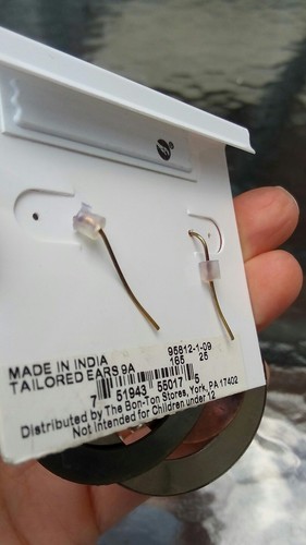 Relativity two tone round earrings - Picture 3 of 3