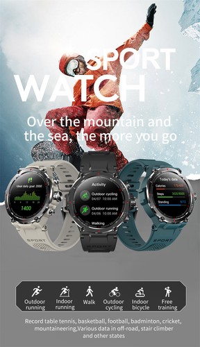 Waterproof Smart Watch Men Women 1.3" Smartwatch Outdoor Sport Fitness Tracker - Picture 2 of 15