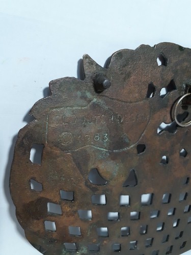 Vintage Copper Trivet Or Wall Plaque - Floral Basket Pattern - Old Dutch Design - Picture 6 of 10