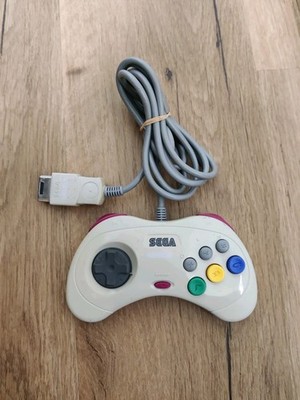 Sega Saturn Controller   Original, guter Zustand #Weiß [Sega]