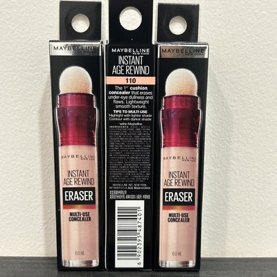 3x Maybelline Instant Age Rewind Eraser Multi Use Concealer 6 ml Shade 110 Fair