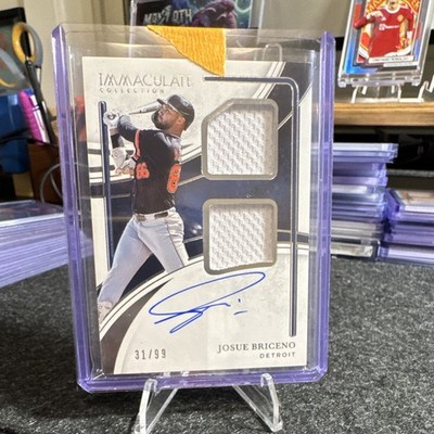 Panini 2020 Immaculate Collection Josue Briceno DPS-JB Tigers Patch Auto /99