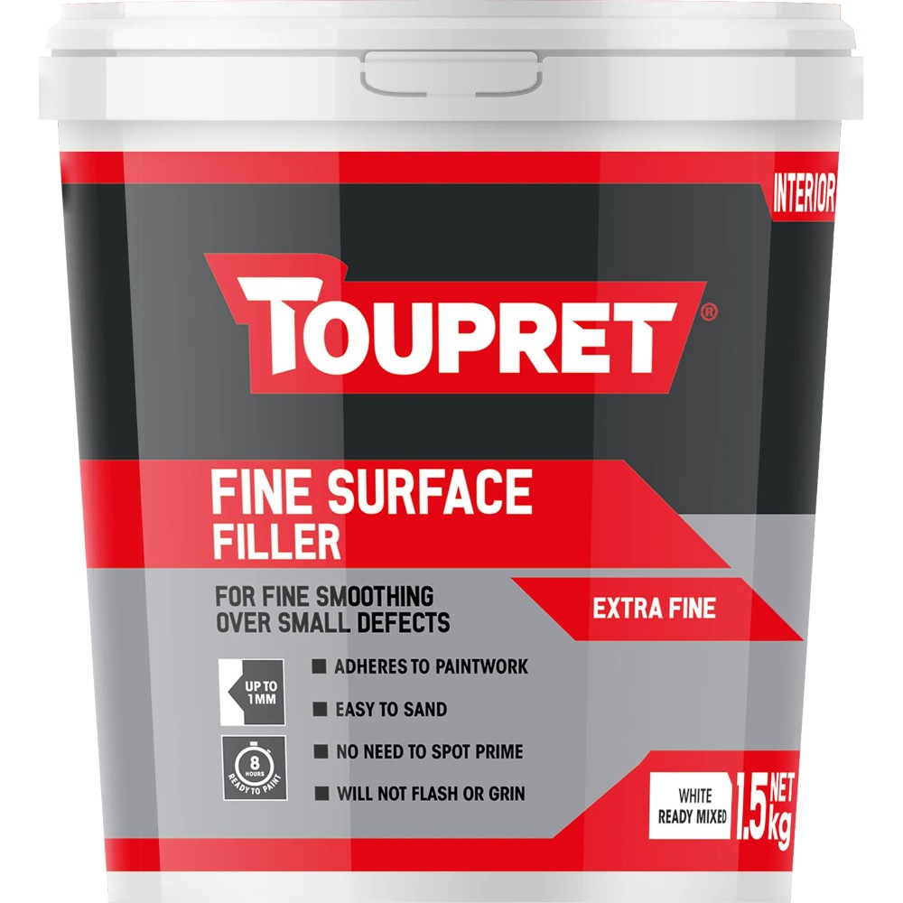Toupret Extra Fine Ready Mixed Fine Surface Filler 1.5kg
