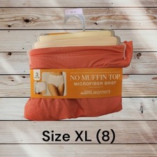 Warner's Blissful No Muffin Top Microfiber Brief Panties 3 Pack...NEW