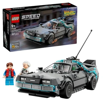 LEGO Speed Champions 77256 Zeitmaschine aus Zurück in die Zukunft Bausatz, Mehrf