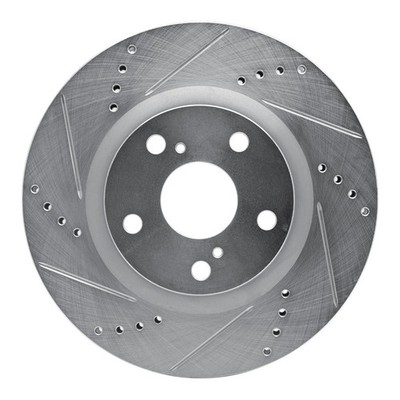 For Mitsubishi Lancer 03-06 Brake Rotor DFC Premium Drilled & Slotted Rear