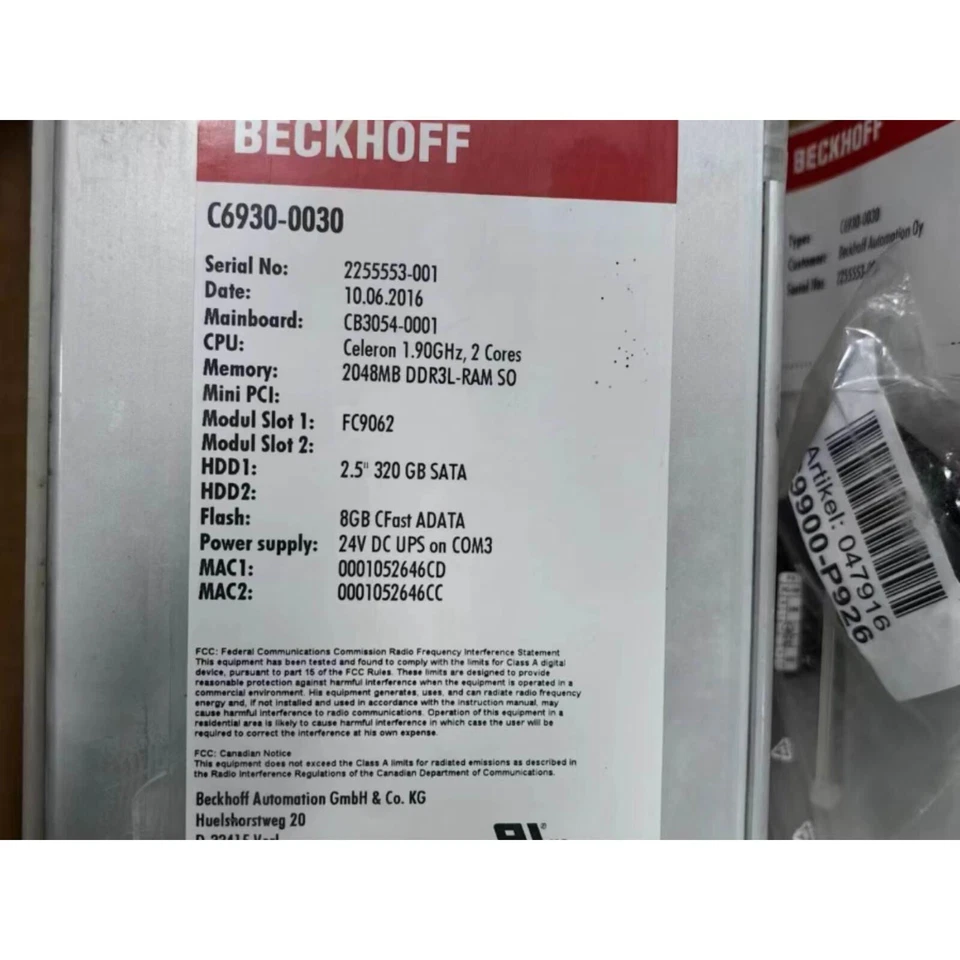 1PC New FOR in Box BECKHOFF C6930-0030 Controller Free Shipping C6930-0030 - Image 3 of 3