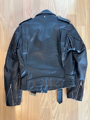 Men's Wear Schott Schott Shot 618 Riders Jacket Double 34 USA Made Leather - Picture 2 of 12