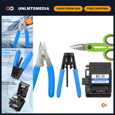 5-in-1 Fiber Optic Tool Kit - 7S Fiber Cleaver, FTTH Termination Set, Essential