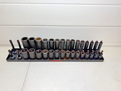 Snap On 315IMMYA & 315SIMMYA 1/2'' Drive Metric Shallow & Deep Impact Socket Sets