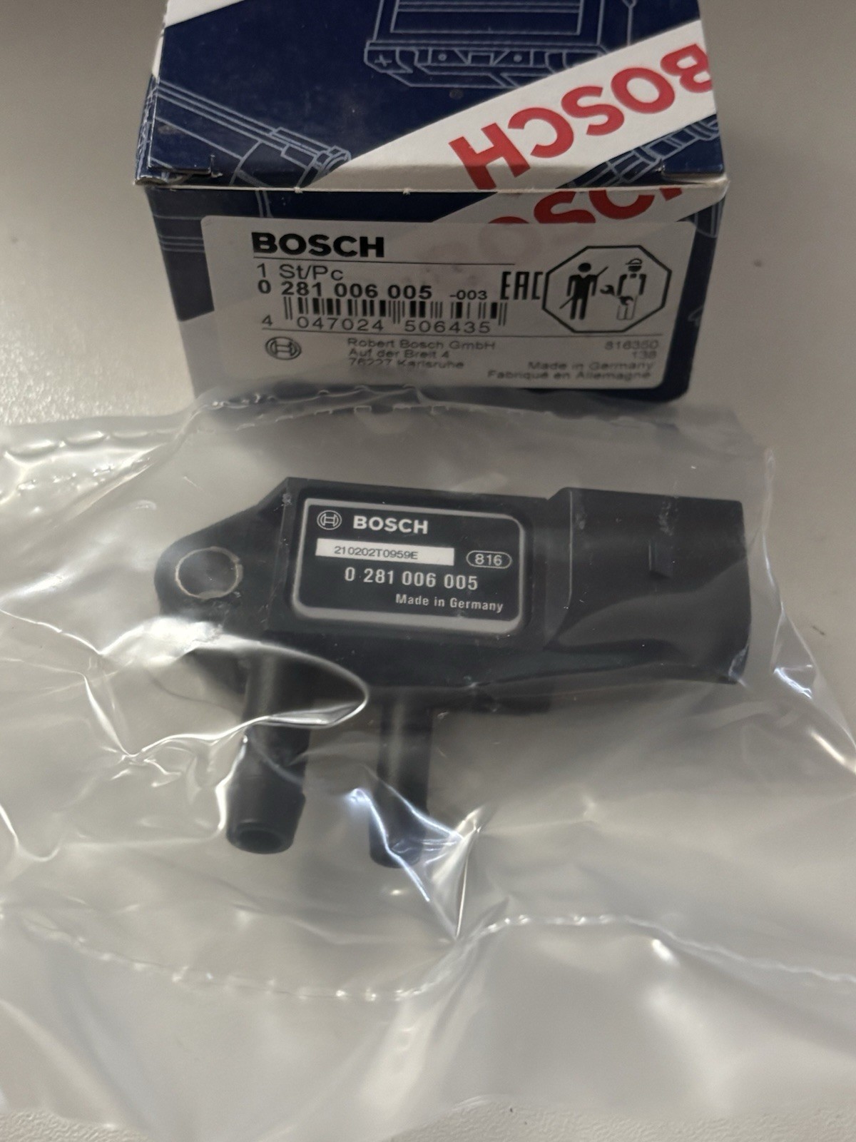 BOSCH 0281006005 EXHAUST PRESSURE SENSOR