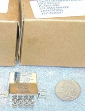 RARE NOS CHROME LEACH JL-D2A-090 BALANCED FORCE RELAY 2 PDT 10 AMP 28V  115 VAC