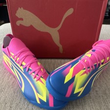 PUMA Ultra Match Energy TT Turf Soccer Pink/Yellow/Blue 107544 01