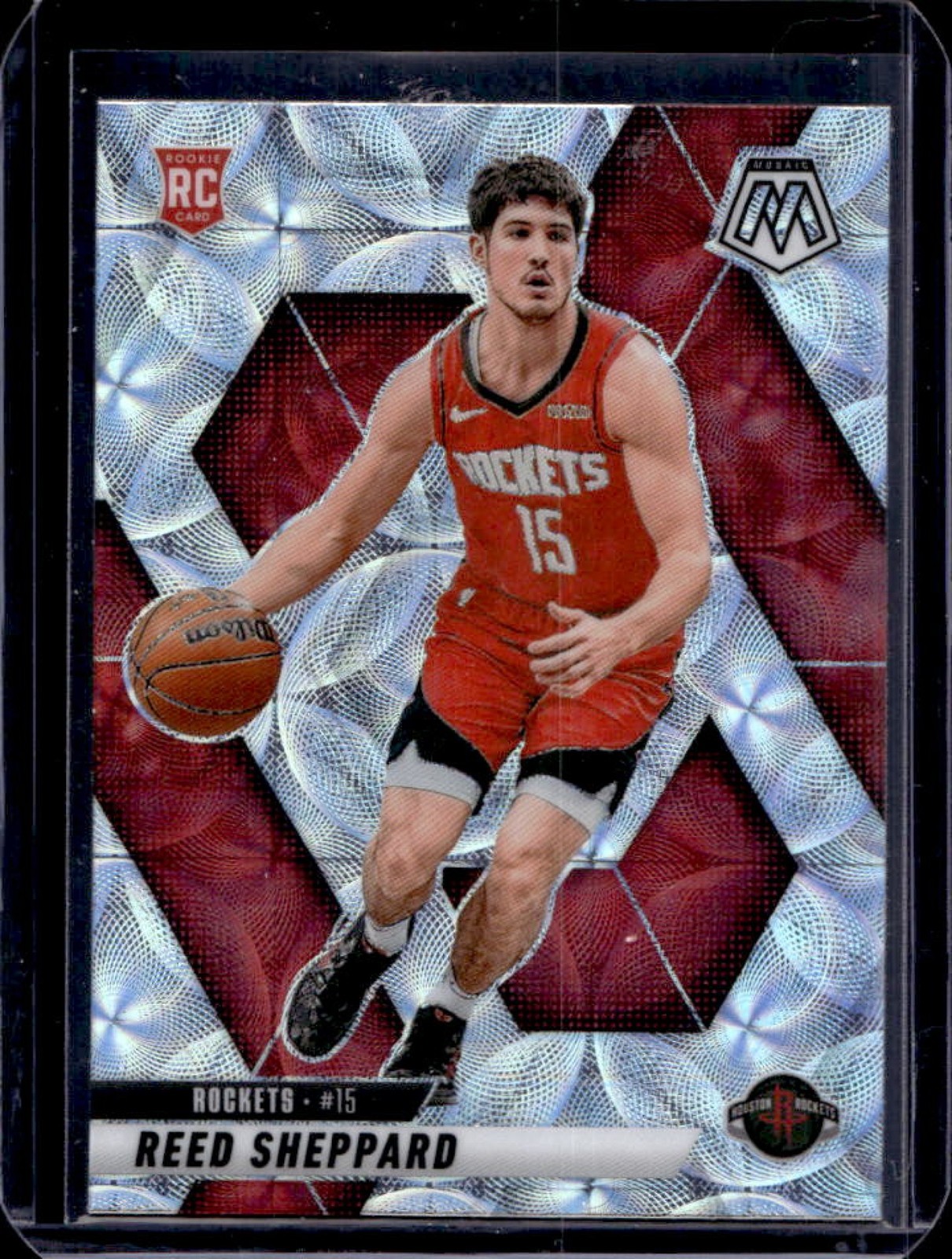 2024-25 Mosaic Reed Sheppard RC International Rookie #249 Rockets