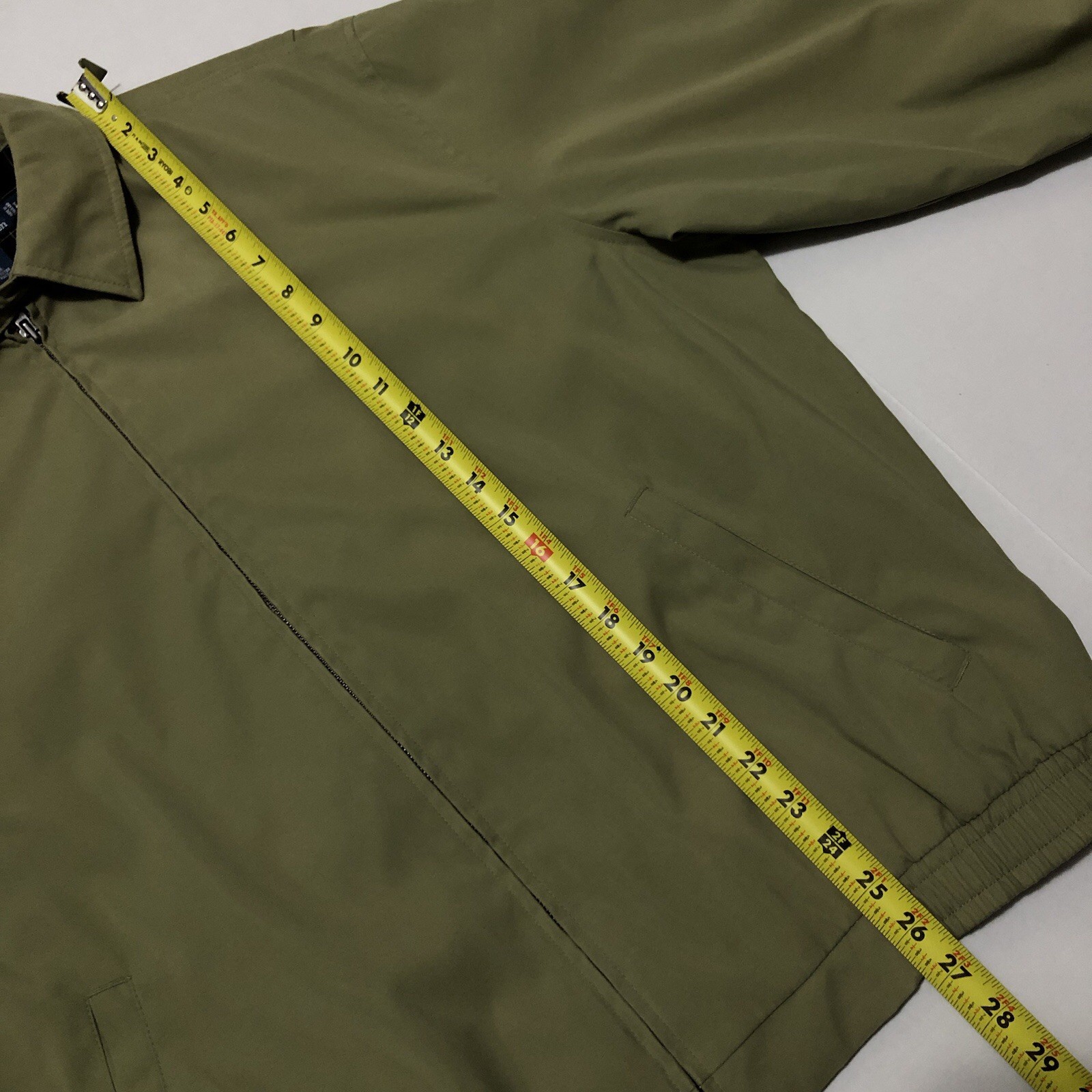 Vintage Polo Ralph Lauren Harrington Jacket Large Brown Chino Plaid Lined Zip Up