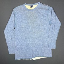 Vintage Duofold 2 Layer Thermal Long Sleeve Shirt Large Blue Heather Made in USA