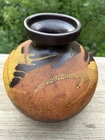 Vintage MCM Royal Haeger Pottery Earth Wrap 7.5" x 7" wide Vase