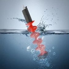 Ice Drill Auger, Nylon Ice Fishing Auger Replacement Part, Ice Fishing Auger Red