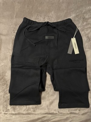 NEW Fear of God Essentials Relaxed Black Sweatpants Size Medium 100% Authentic 