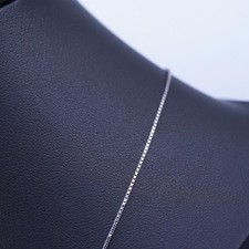 16 2  1mm, vintage Italy 925 silver box chain necklace