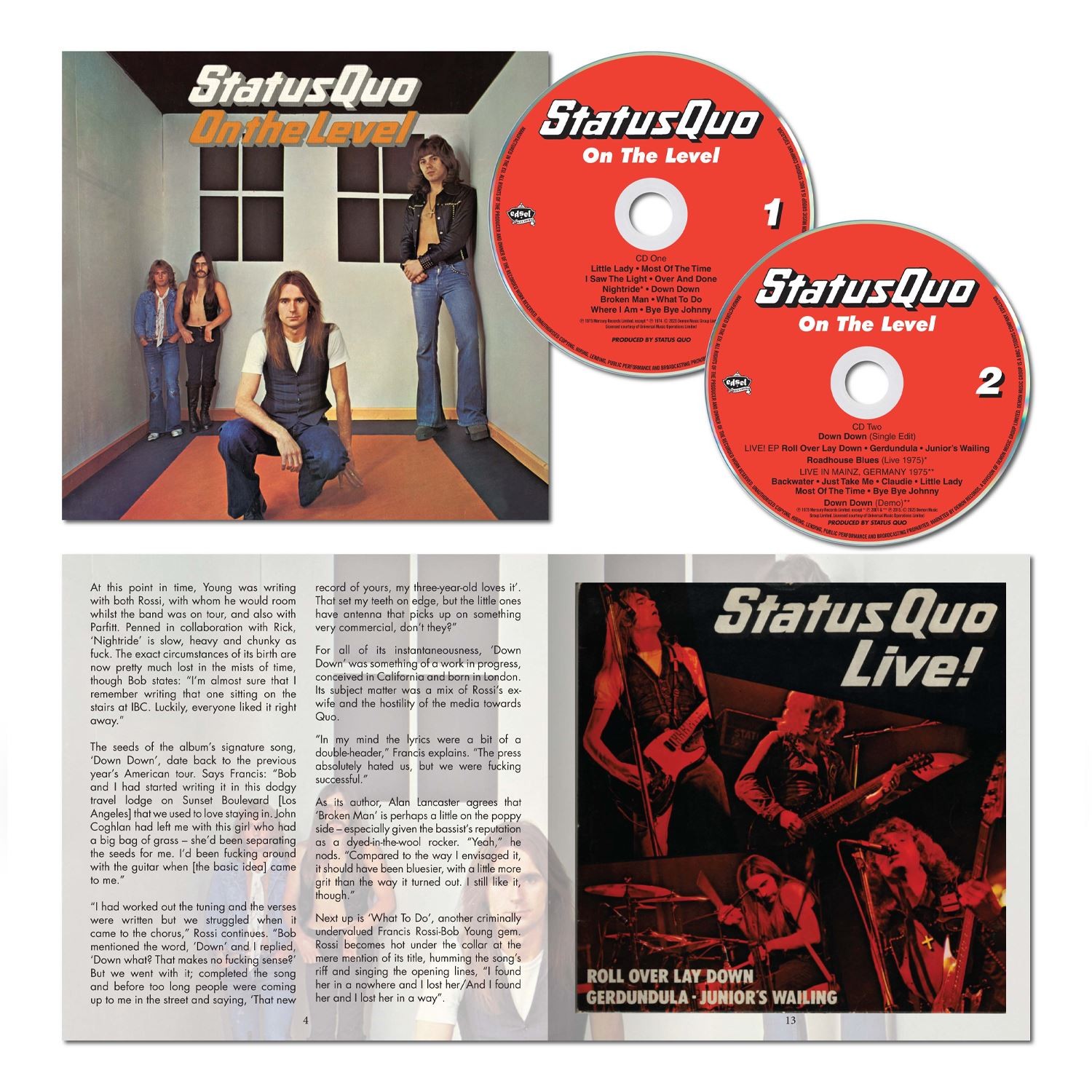 Status Quo - On the Level Expanded Edition 50th Anniversary 2CD Album
