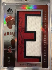 2007 SP Authentic By the Letter Signatures Howie Kendrick #BL-34 Letter K /60