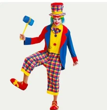 Creepy Clown Costume By Hauntlook Adult Size Medium NEW