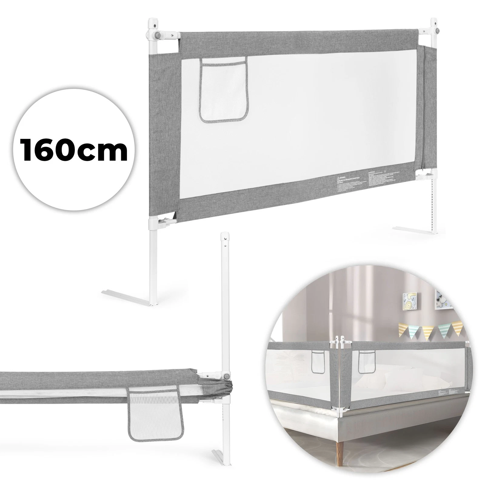 5905817011063 Barierka ochronna na łóżko 160 cm osłona zabezpieczenie dla dzieci