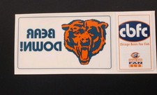1998 Chicago Bears Fan Club Window Cling Sticker w/ Schedule Sign Up Fox 