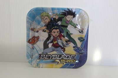 DesignWare Beyblade Burst Party Plates 8 Count 7 Inch Disposable Tableware New