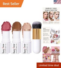 All Skin Types Face Sticks Trio: Easy-to-Use Cream Blush, Highlighter  Contour
